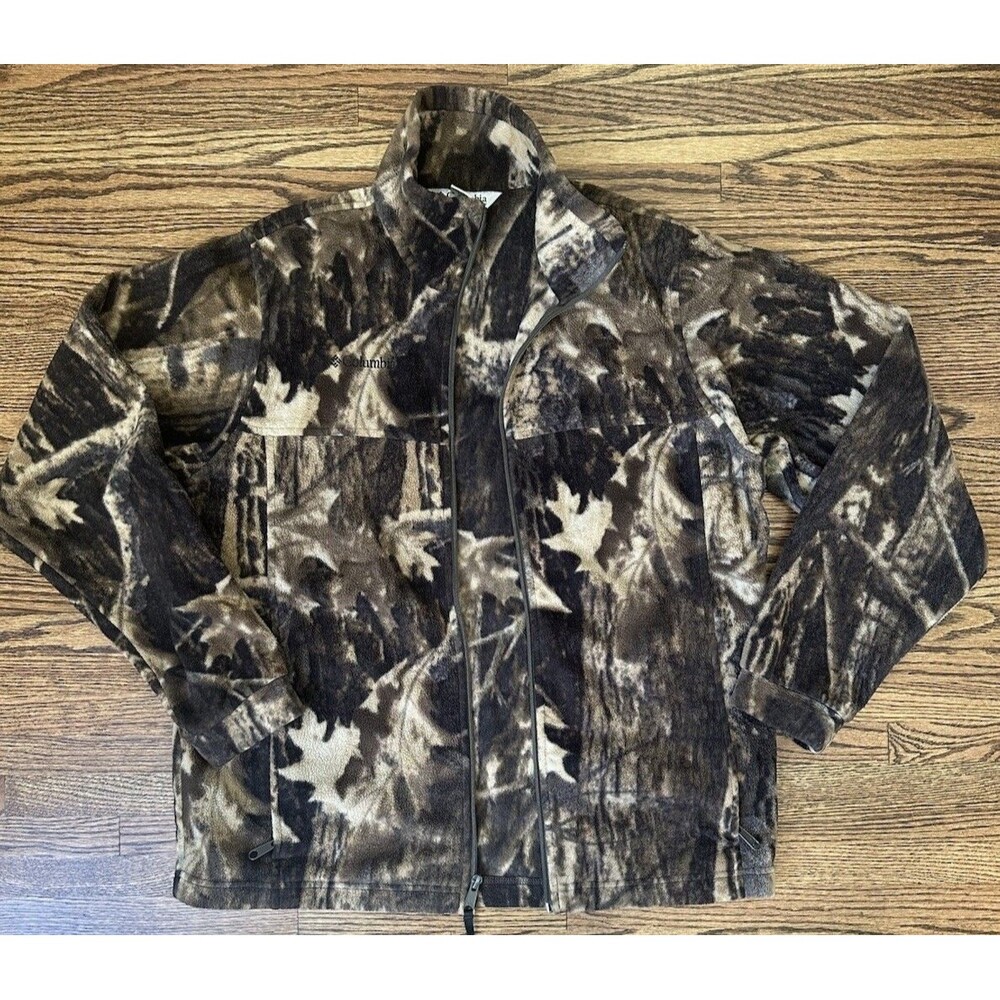 Columbia Sportswear Jacket Boys Kids Youth Fleece Camouflage Zip Hunting - 18/20